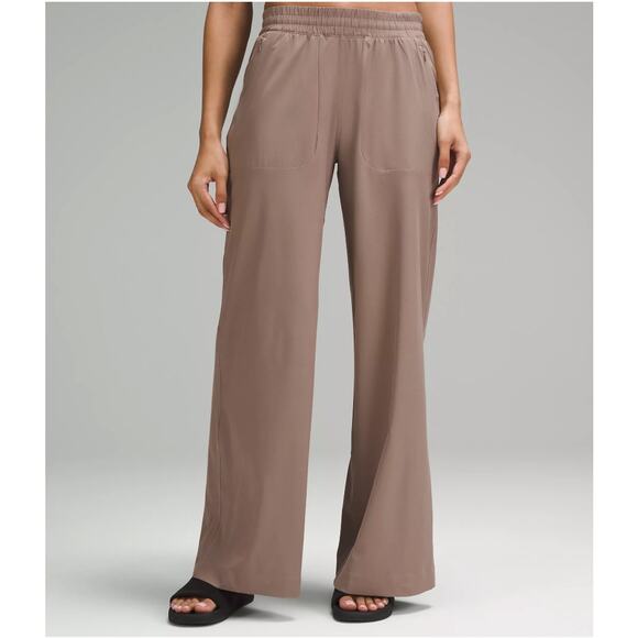 Lululemon Swift Mid Rise Wide Leg Pant Taupetastic Gray Stretch W5FFBS Size 4 - Picture 1 of 9